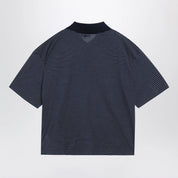 Blue/white striped Ami de Coeur polo by Ami Paris