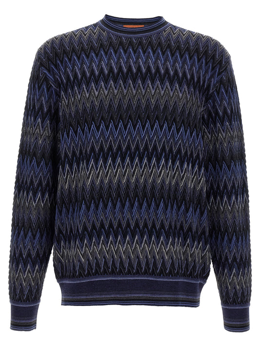 Missoni Zigzag Pattern Sweater for Men — Knitwear Collection