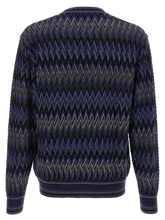 Missoni Zigzag Pattern Sweater for Men — Knitwear Collection