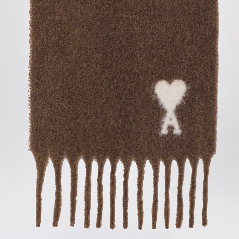 Ami Paris Foulard Ami de Coeur Noisette