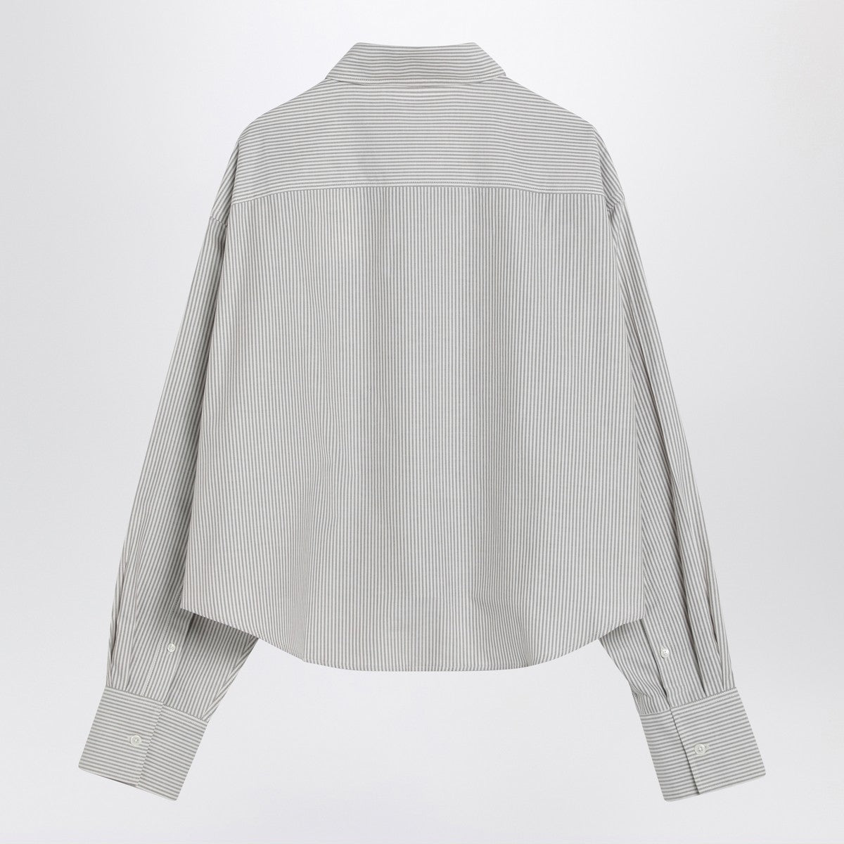 Ami Paris Striped Ami de Coeur cropped shirt in cotton