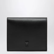 Ami Paris Ami de Coeur bifold wallet in cowhide leather, black