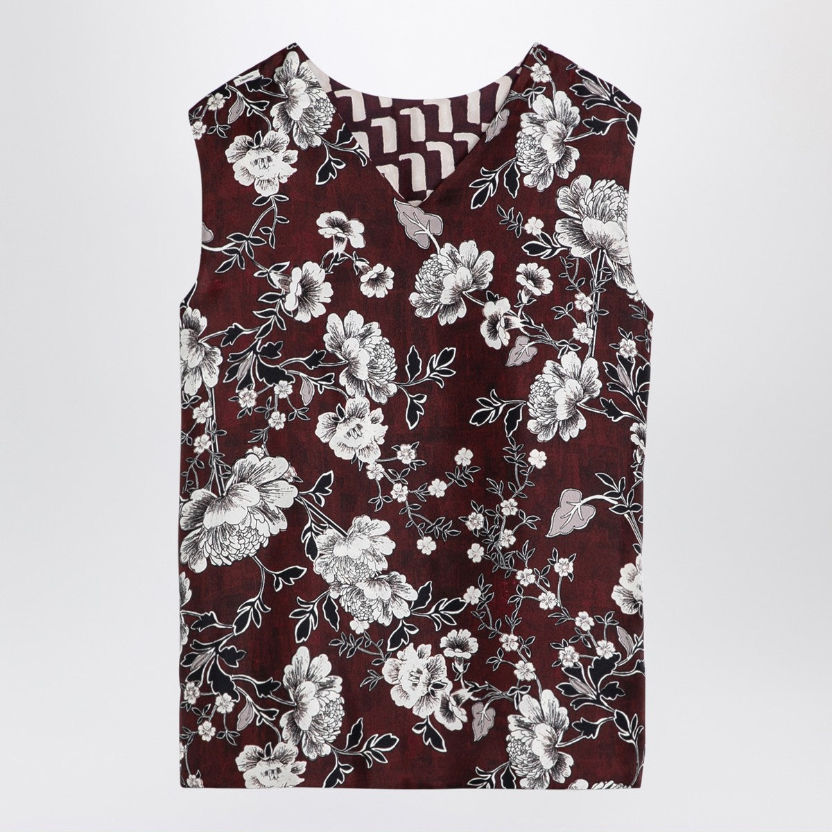 MAX MARA TIMELESS Reversible patterned silk camisole