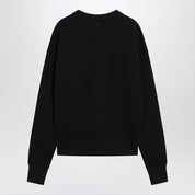 Ami Paris Black Ami De Coeur crewneck sweatshirt in brushed cotton