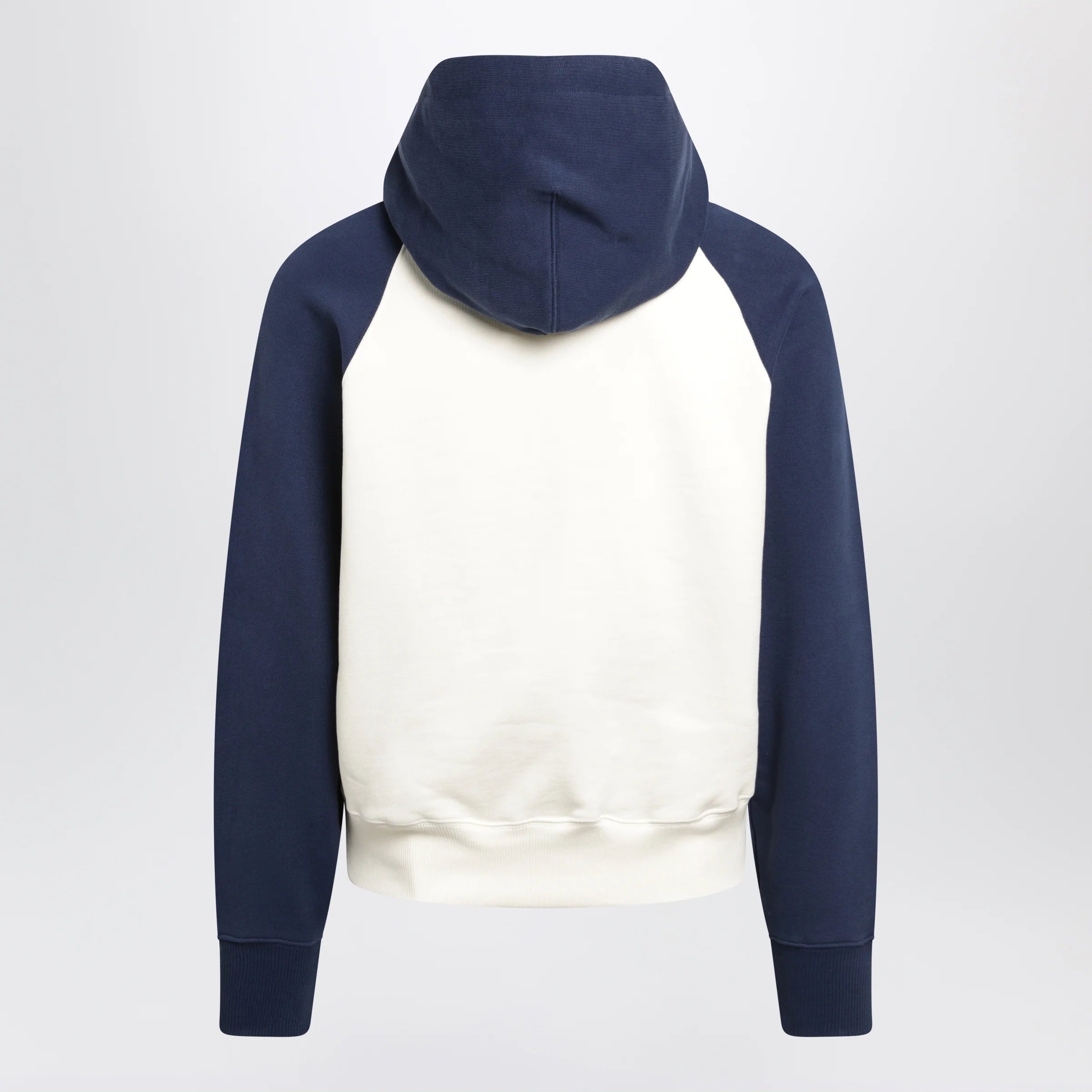 Ami Paris Ami De Coeur hoodie in cream/blue