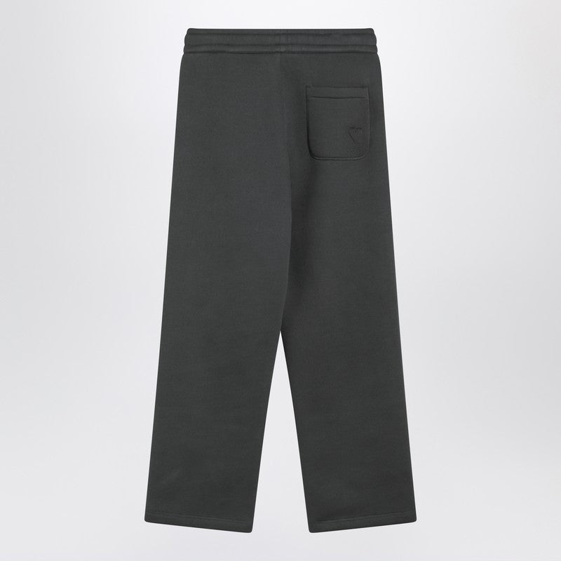 Ami Paris Anthracite grey Ami De Coeur jogging trousers in brushed cotton