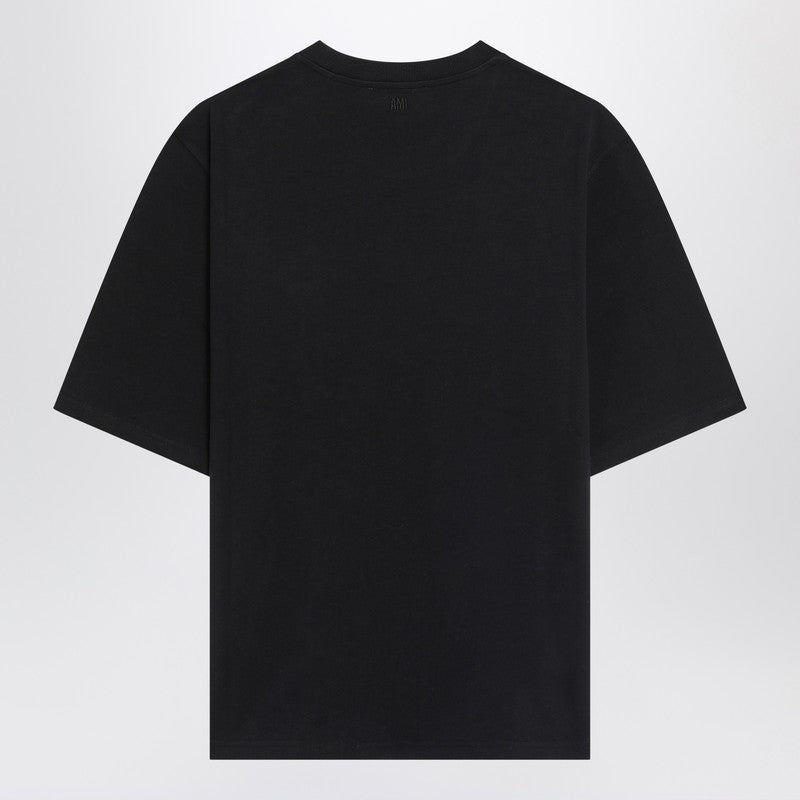 Ami Paris T-shirt Ami De Coeur Noir en Coton