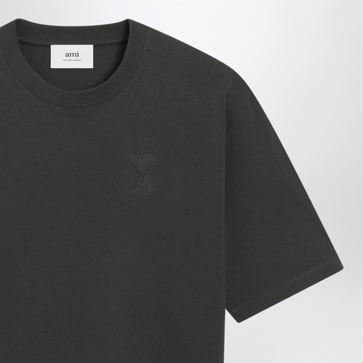Ami Paris Anthracite grey Ami De Coeur T-shirt