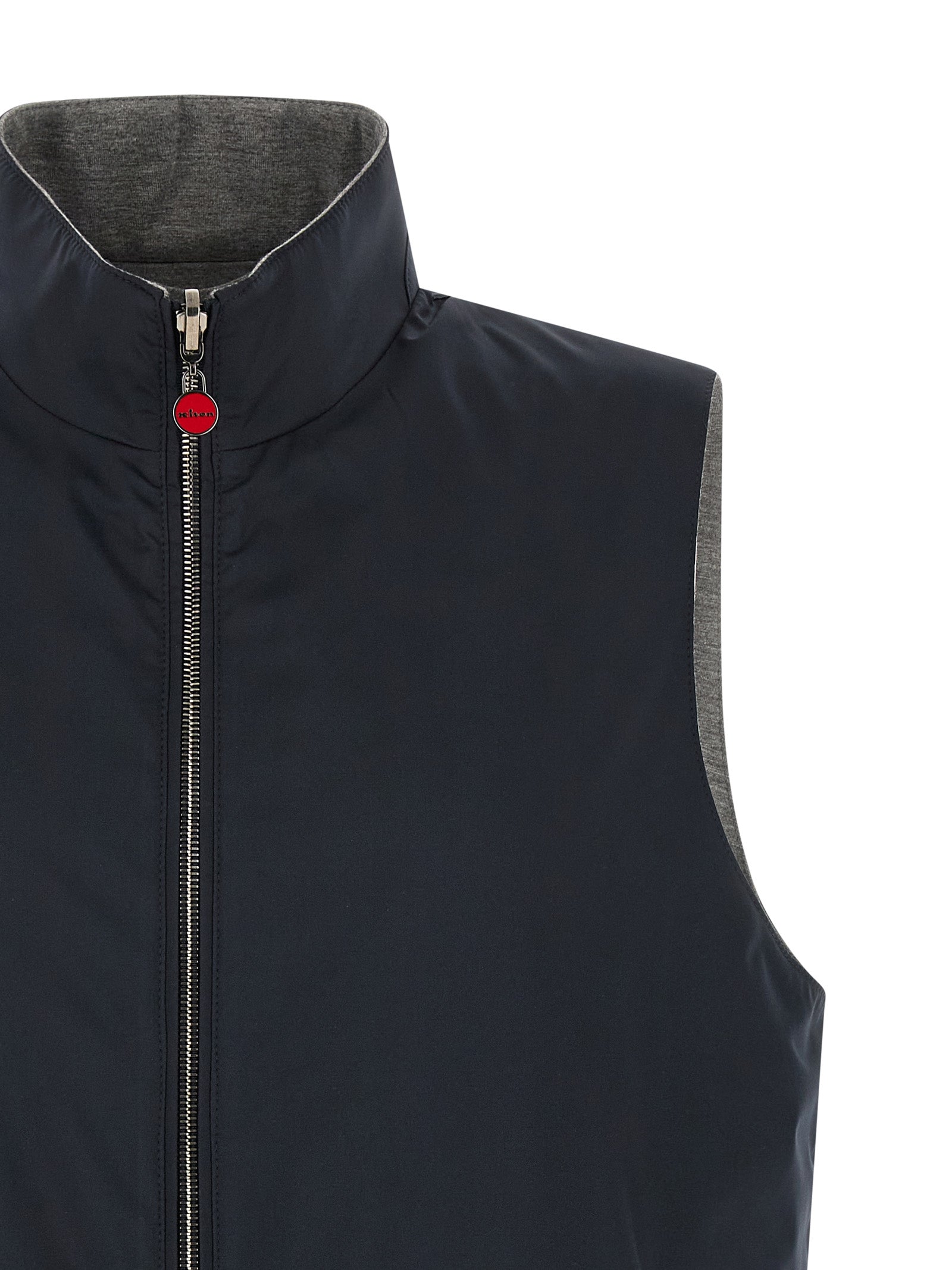 Kiton Double Face Nylon Vest — Men's Blue Vests