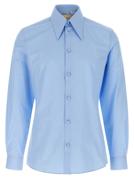 Valentino Garavani Light Blue Cotton Shirt — Slim Fit