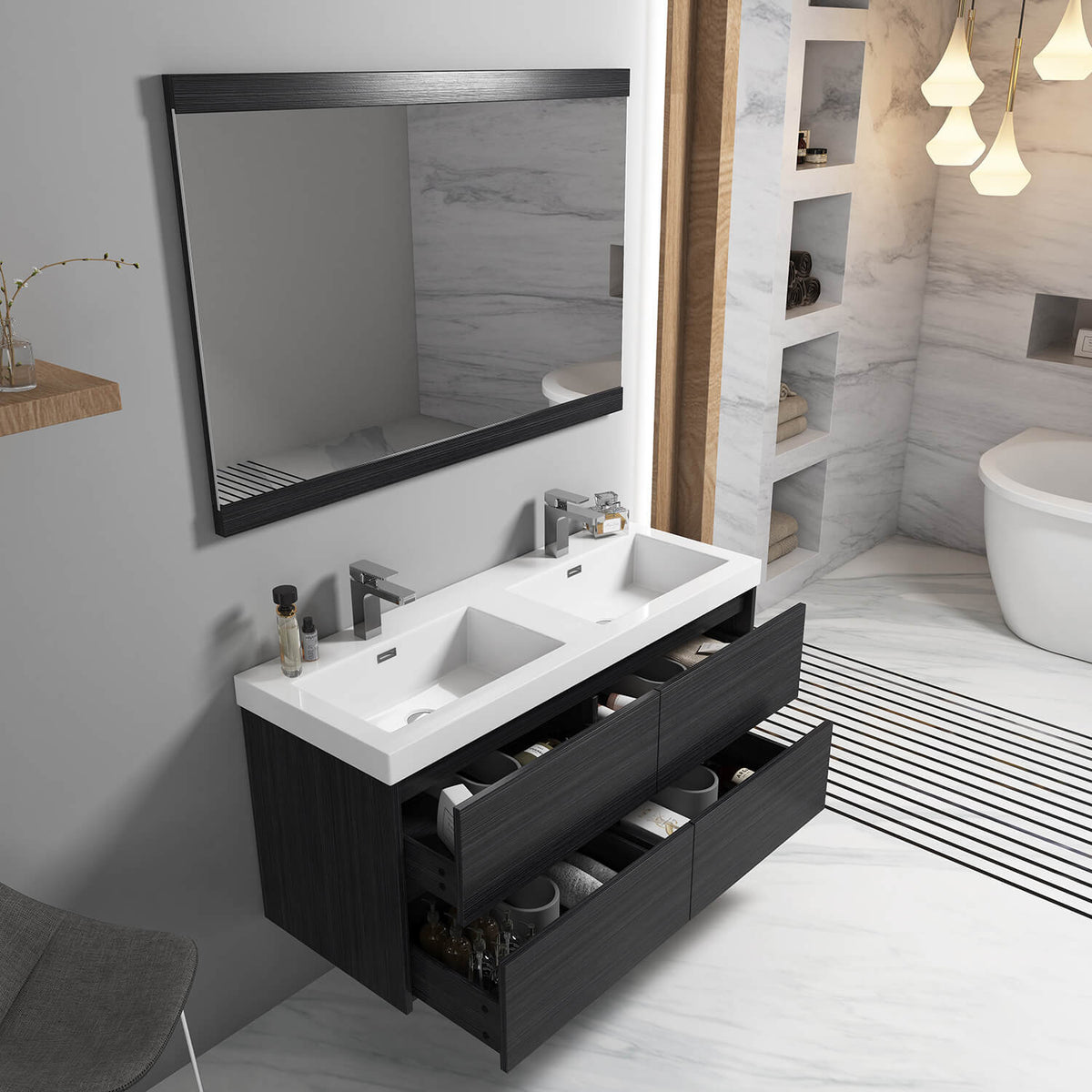 Blossom Valencia 48 Inch Bathroom Double Vanity - V8016 48 01D