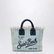 MC2 Saint Barth Colette striped white/light blue bag