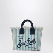 MC2 Saint Barth Colette striped white/light blue bag