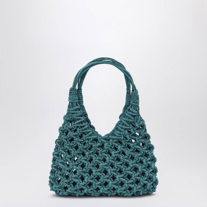 Hibourama Aquamarine Vannifique Small Bag with Crystals