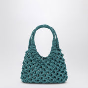 Hibourama Aquamarine Vannifique Small Bag with Crystals