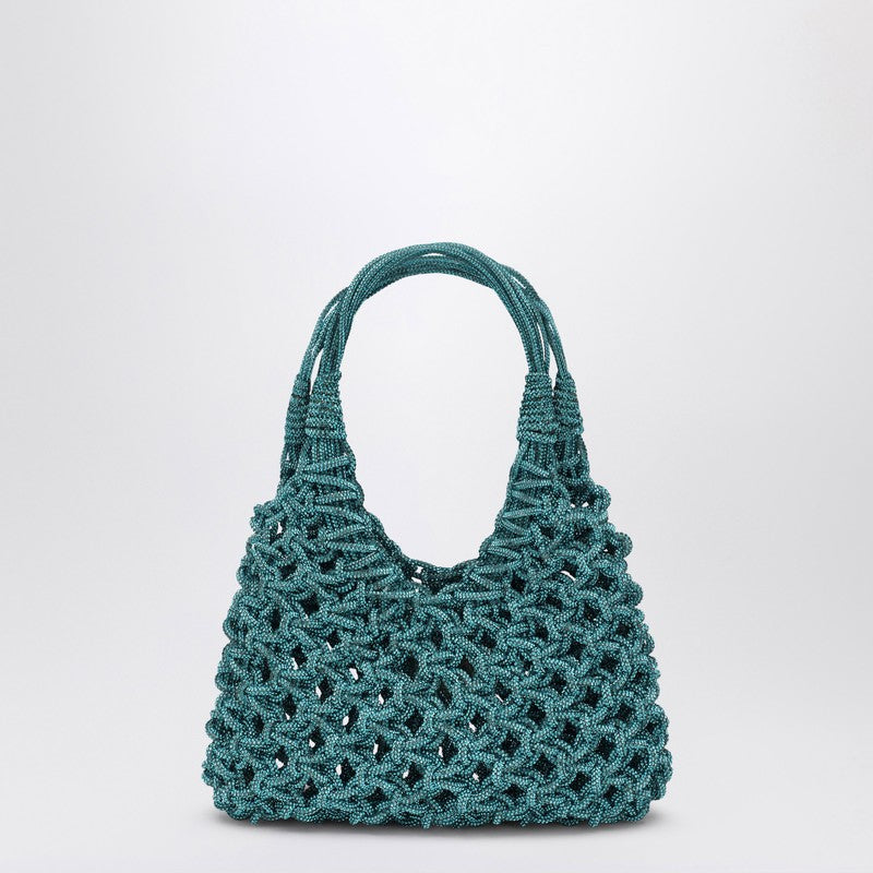 Hibourama Aquamarine Vannifique Small Bag with Crystals