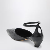 Le Monde Béryl Décolleté Victoria noir imprimé crocodile