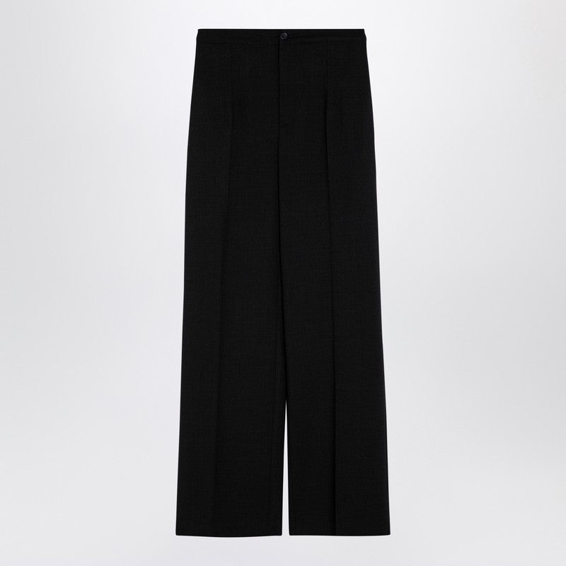 Loulou Studio Anthracite grey wool palazzo trousers