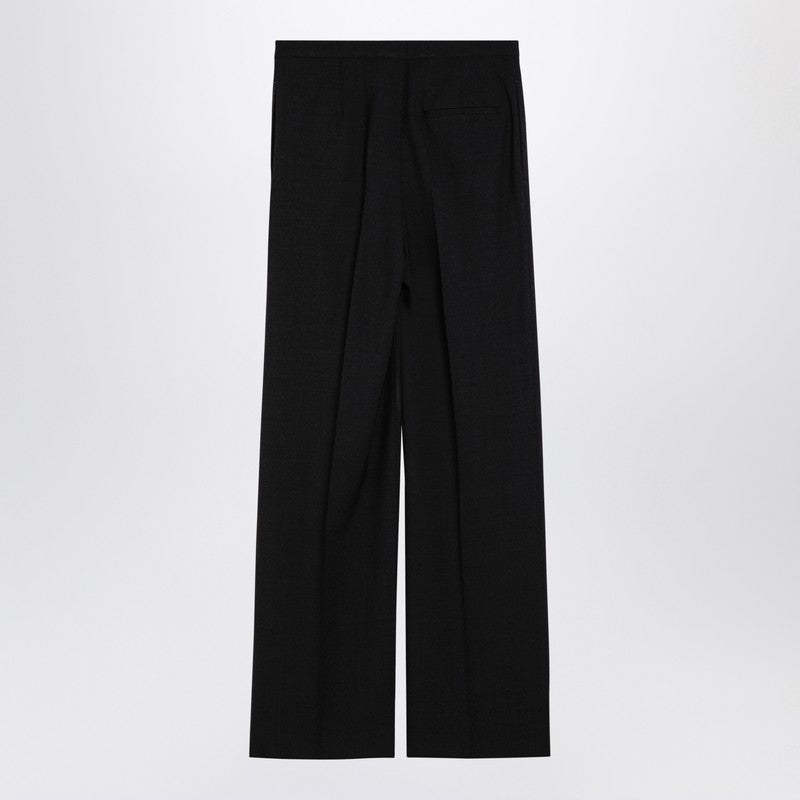 Loulou Studio Anthracite grey wool palazzo trousers