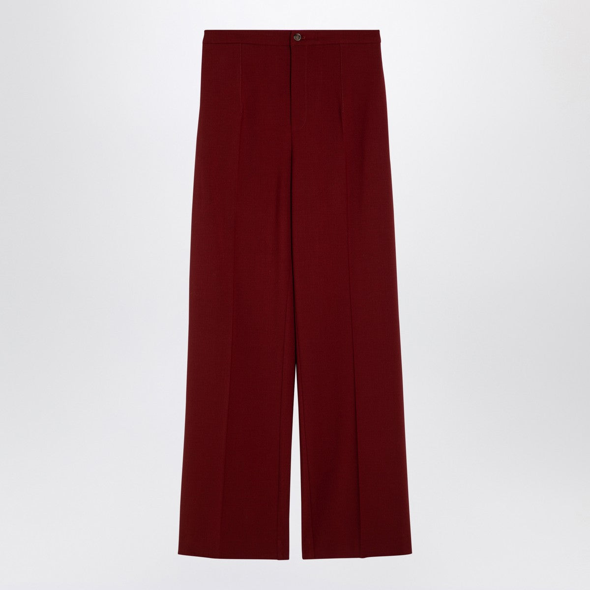 Burgundy Wool Palazzo Trousers — LouLou De Saison