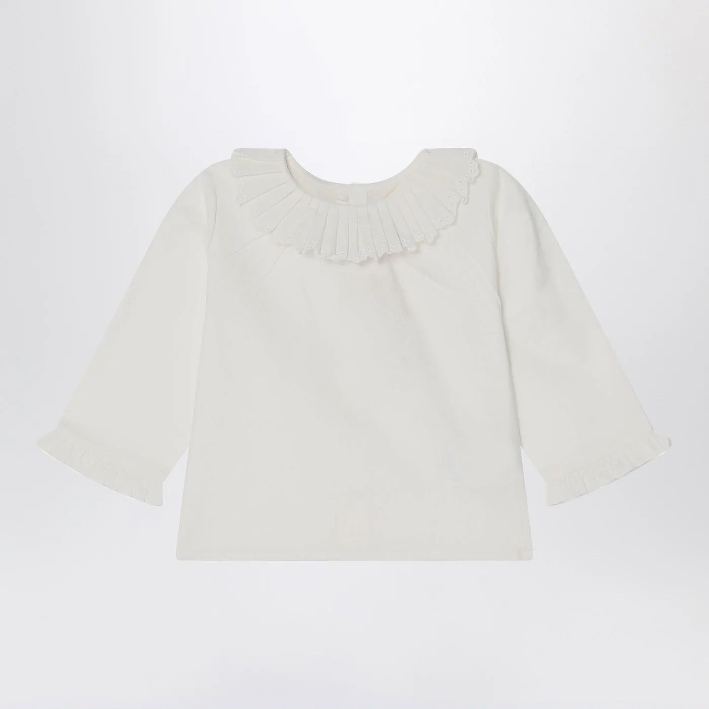 Bonpoint White Joliette Ruffled Blouse — Topwear