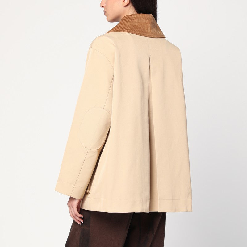 Ganni Beige twill jacket