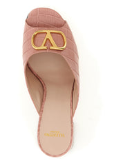 Valentino Garavani Vlogo Signature Slides - Pink Sandals