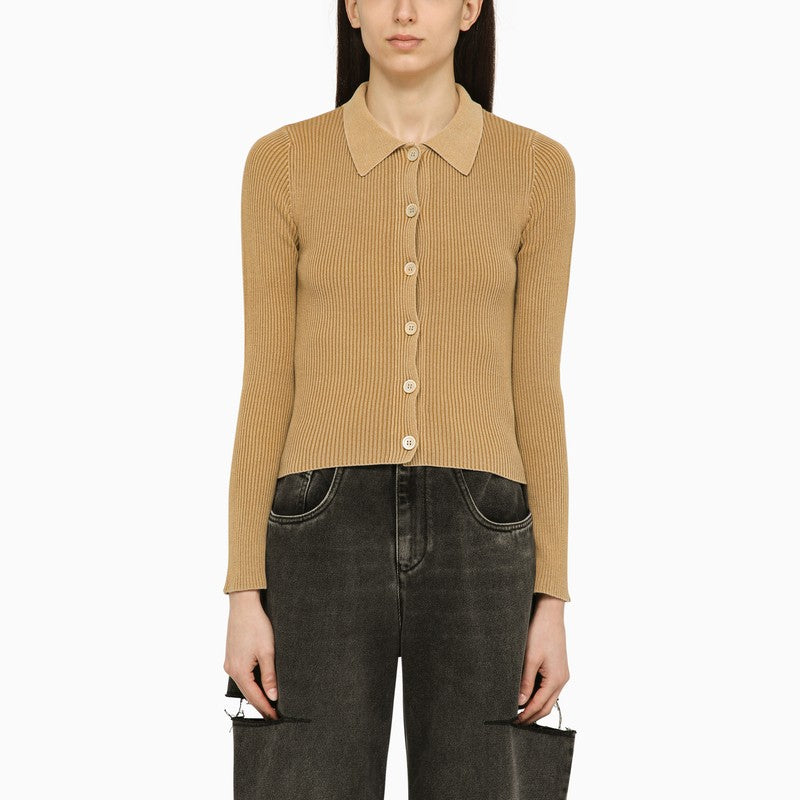 Sand Ribbed Cotton Cardigan — Our Legacy