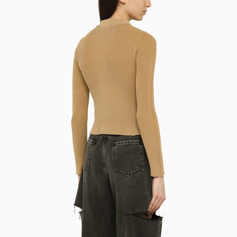 Sand Ribbed Cotton Cardigan — Our Legacy