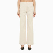 White Cotton Trousers — Our Legacy Regular Fit
