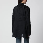Our Legacy Reversible Drip blazer in soot black Techflax
