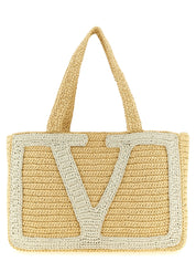 Valentino Garavani Vivasuperstar Big Shopper Bag — Beige