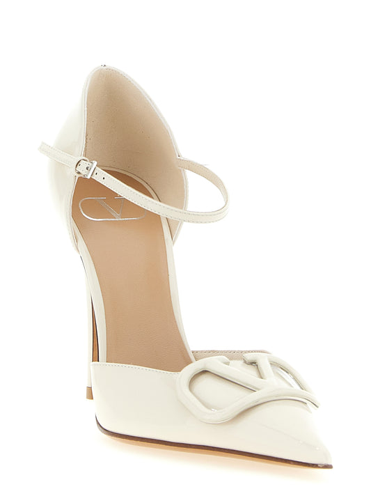 Valentino Garavani Dorsay Pumps – White Stiletto 10 cm