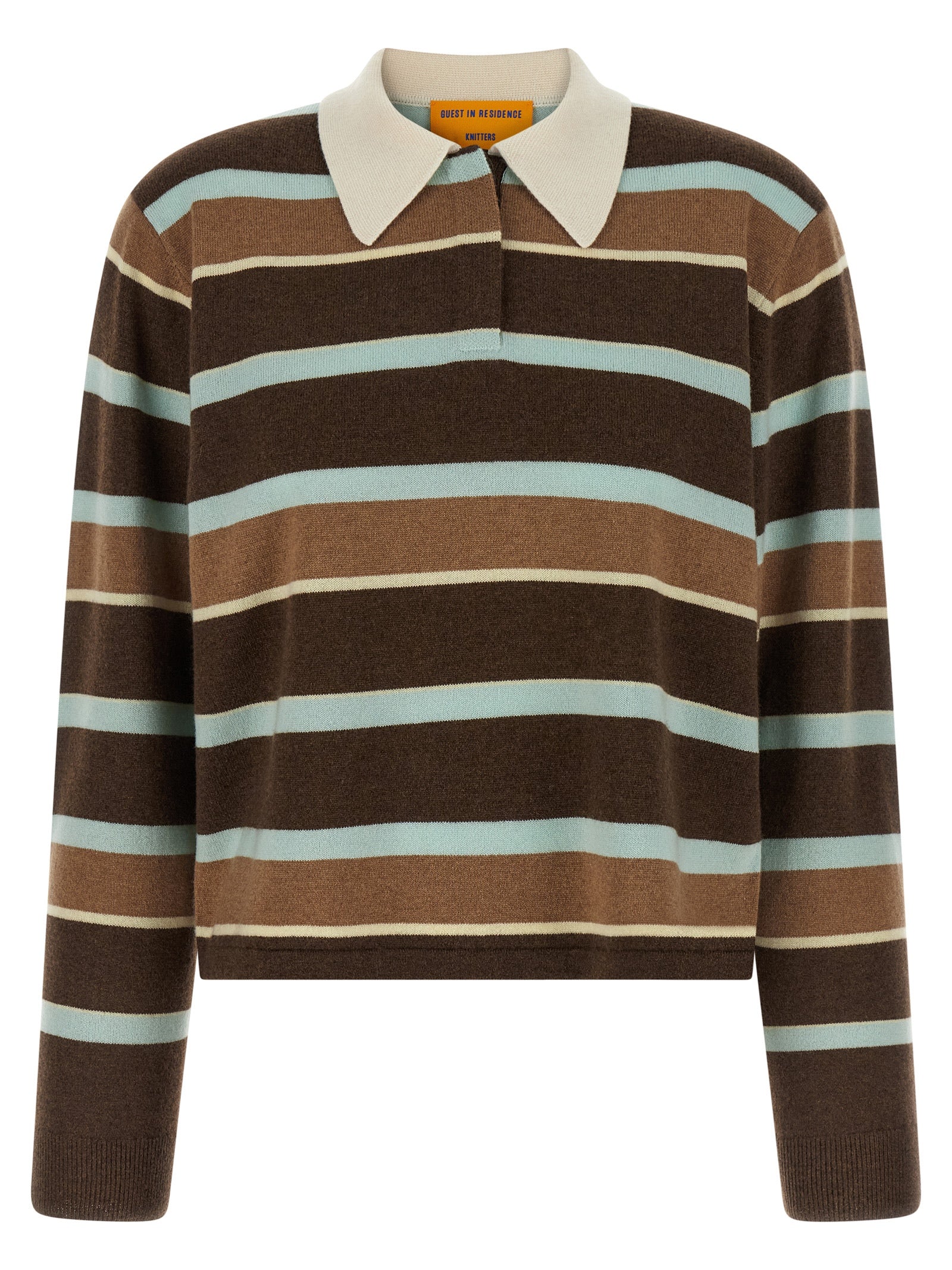 Guest In Residence Cropped Stripe Rugby Sweater