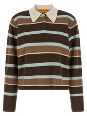 Guest In Residence Cropped Stripe Rugby Sweater
