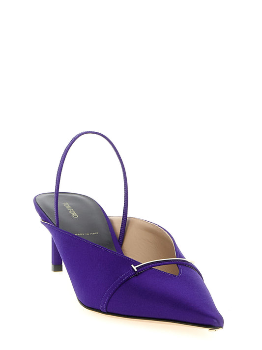 Tom Ford Julianne Slingback Pumps — Purple Stiletto