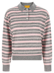 Guest In Residence Clloegiate Stripe Polo Sweater