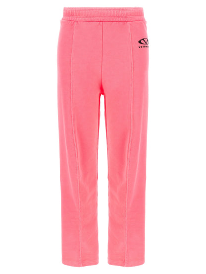 Vetements Oval Logo Joggers — Pink Trousers for Women