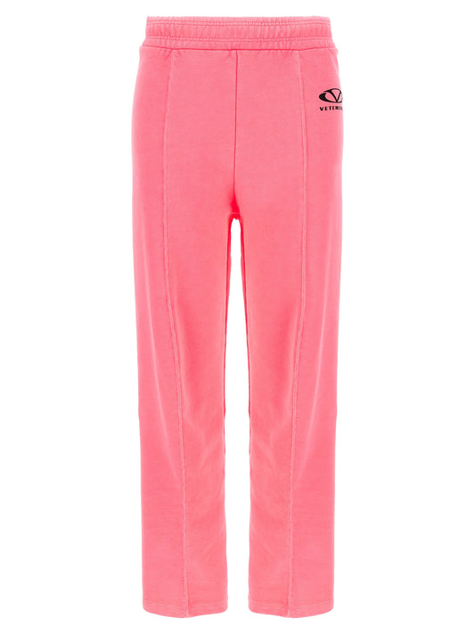 Vetements Oval Logo Joggers — Pink Trousers for Women