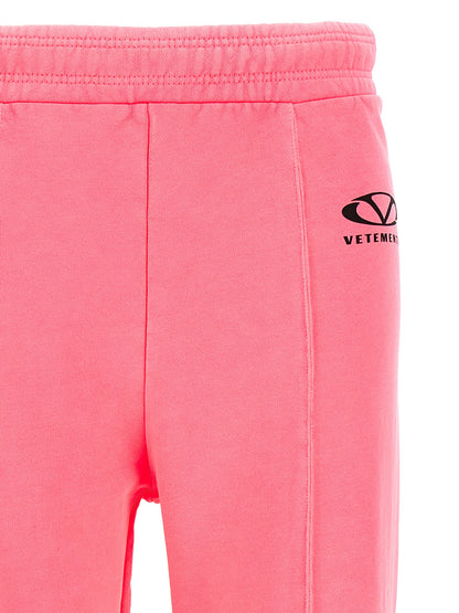 Vetements Oval Logo Joggers — Pink Trousers for Women