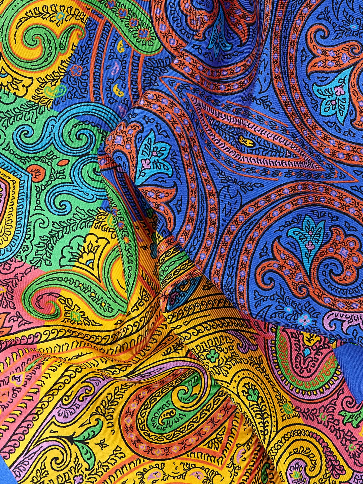 Etro Floral Paisley Silk Scarf — 70x70 cm