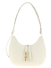 Furla Goccia Small Shoulder Bag — White Leather