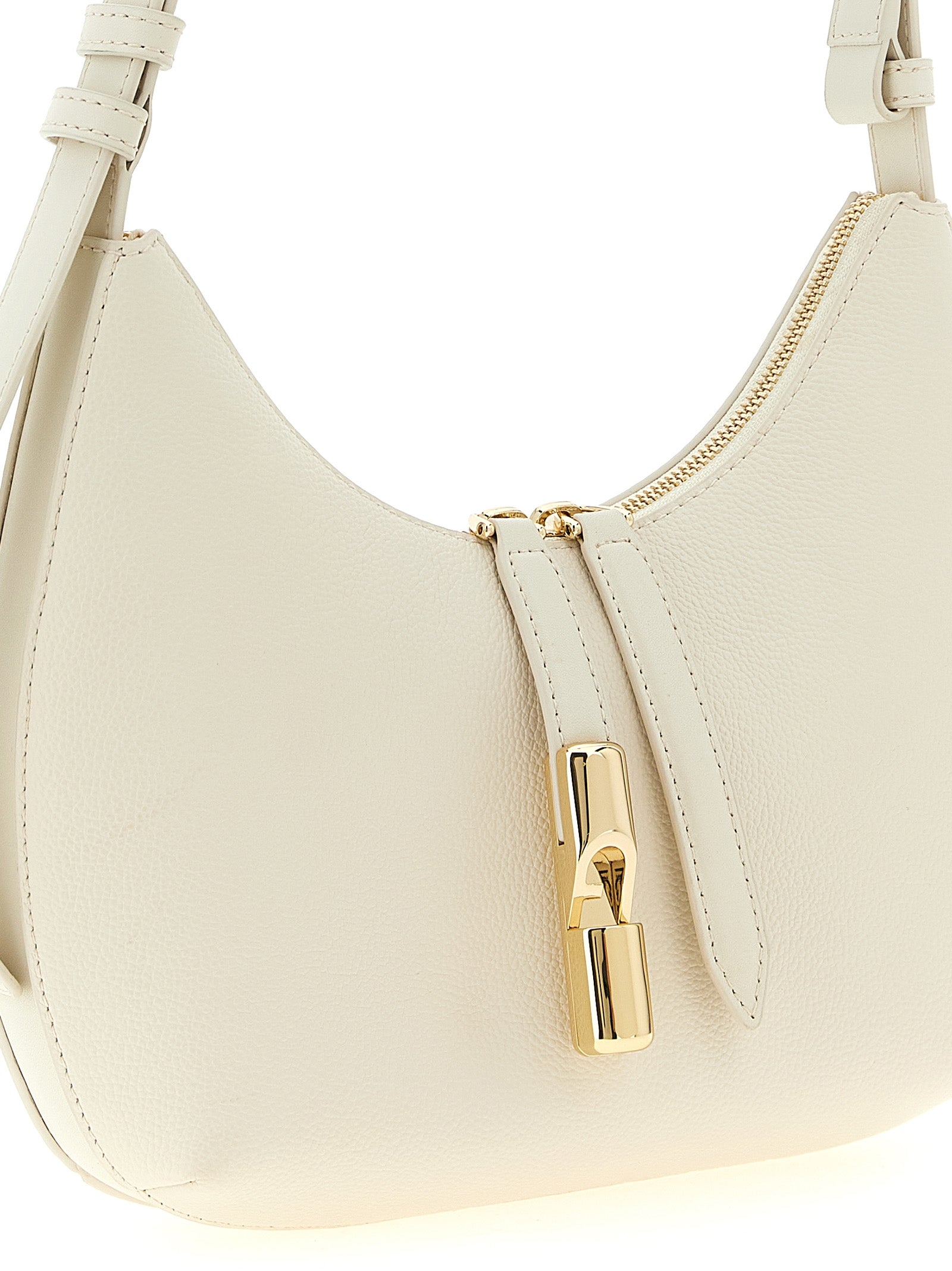 Furla Goccia Small Shoulder Bag — White Leather