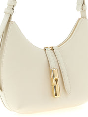 Furla Goccia Small Shoulder Bag — White Leather