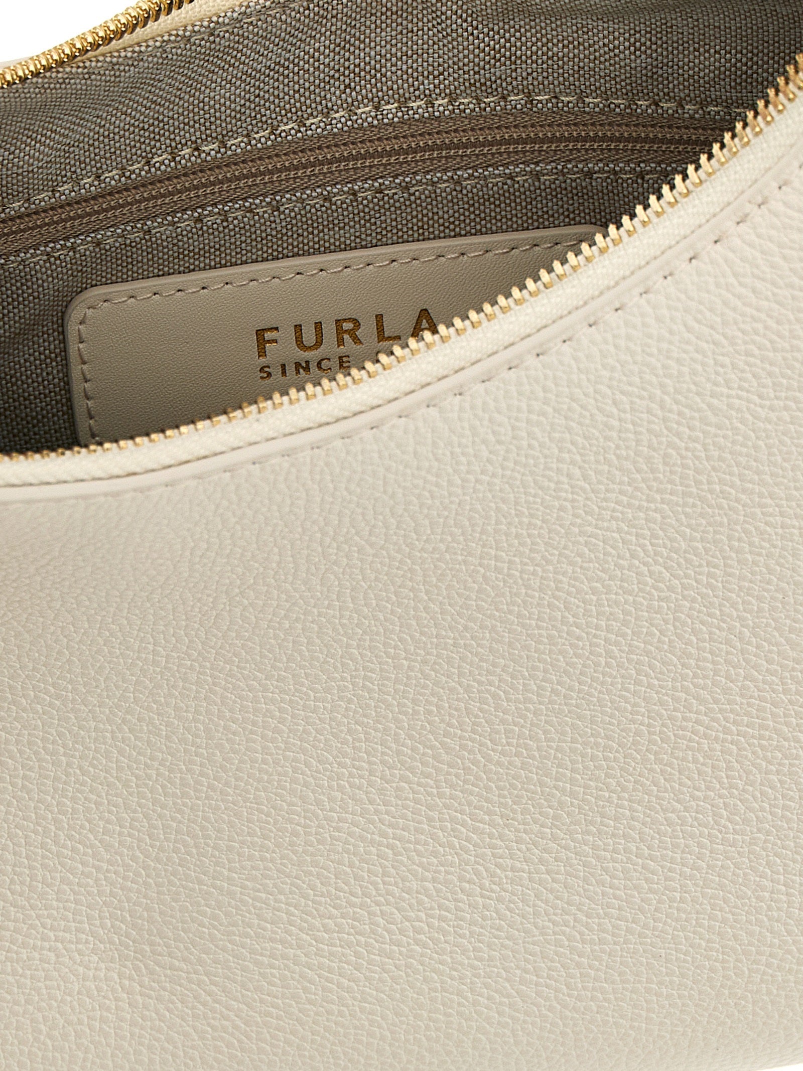 Furla Goccia Small Shoulder Bag — White Leather