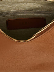 Furla Goccia S Shoulder Bag — Hammered Leather (Brown)