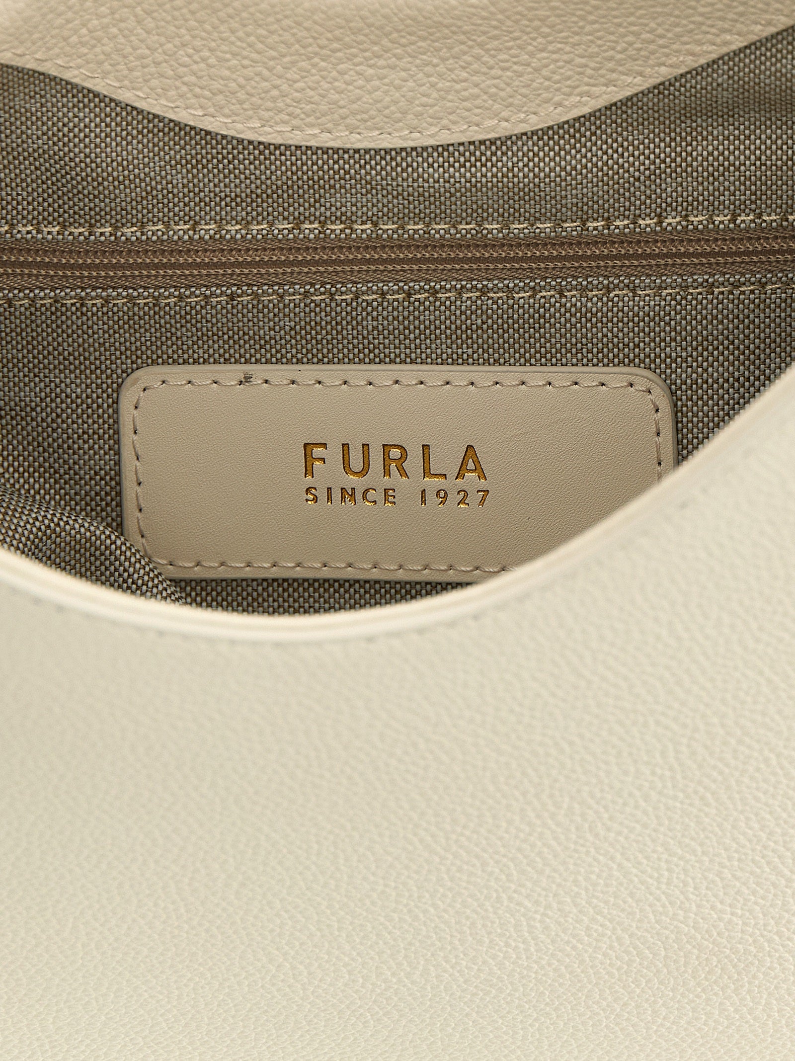 Furla Goccia Small Shoulder Bag — White Leather
