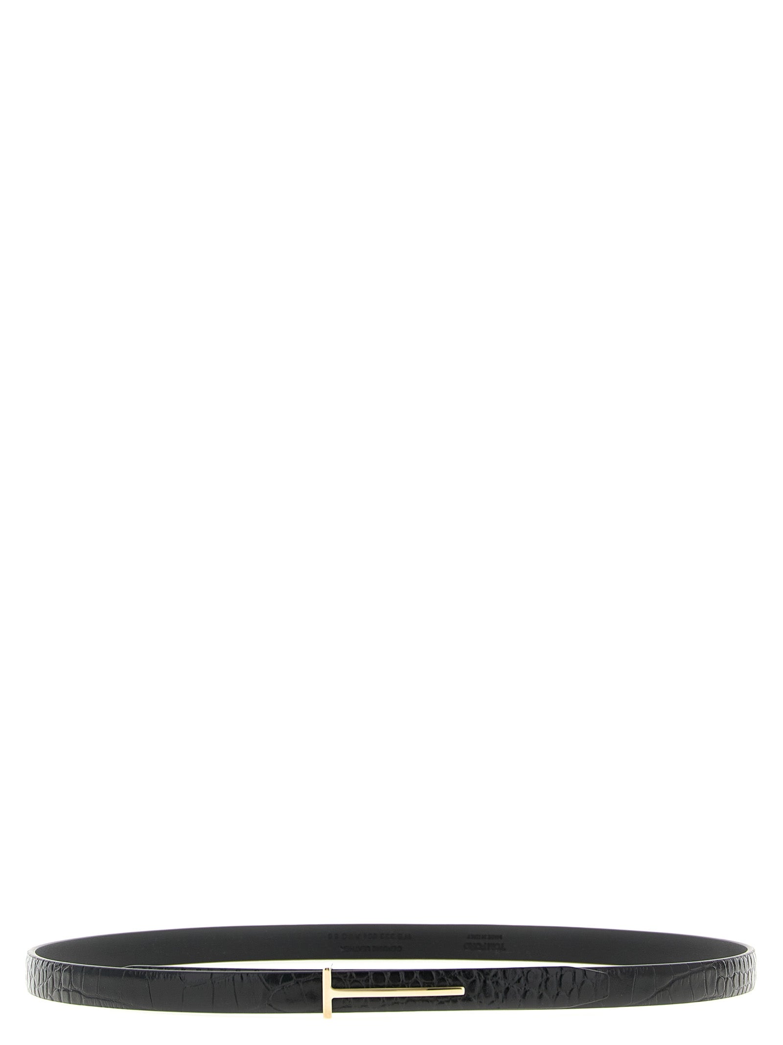 Tom Ford Crocodile Belt — Black Leather Belt