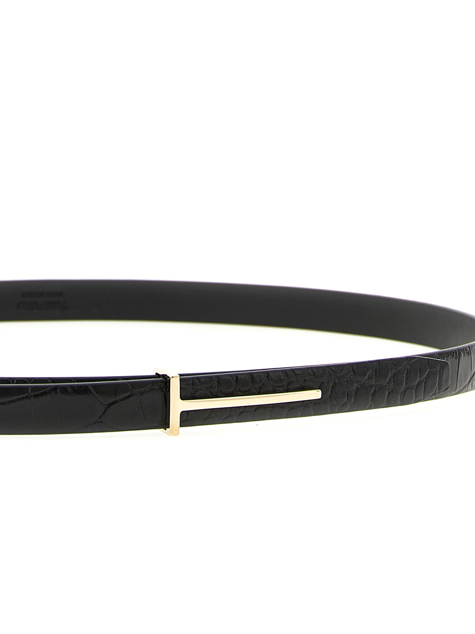 Tom Ford Crocodile Belt — Black Leather Belt