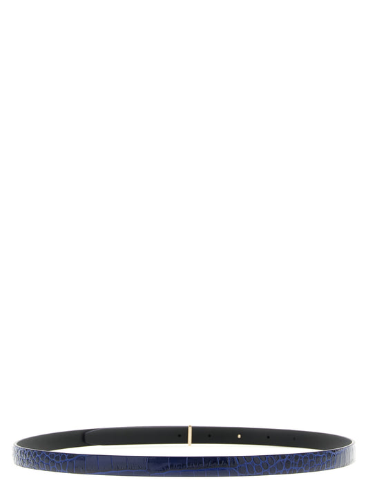Tom Ford Crocodile Belt for Women — Blue & Black